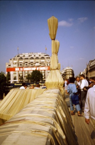 The Pont Neuf in Paris, wrapped by Christo